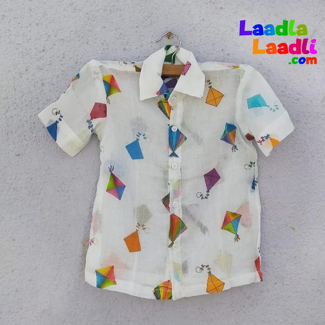 The Kites Printed Organic Cotton Shirt
