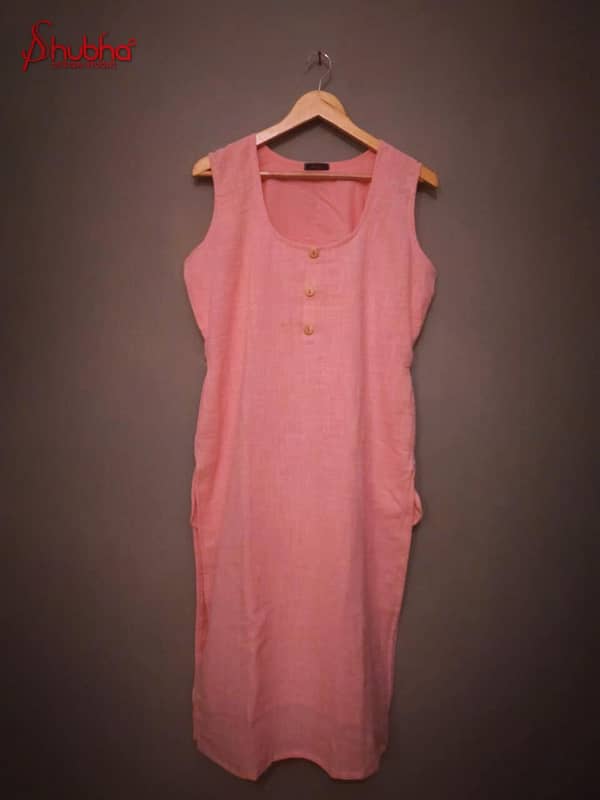 Pink Organic Sleeveless Dress