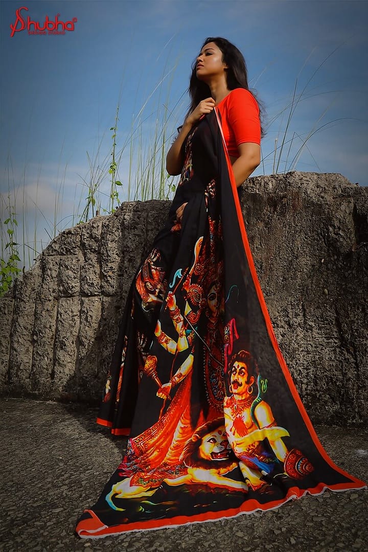 Durga Print Saree