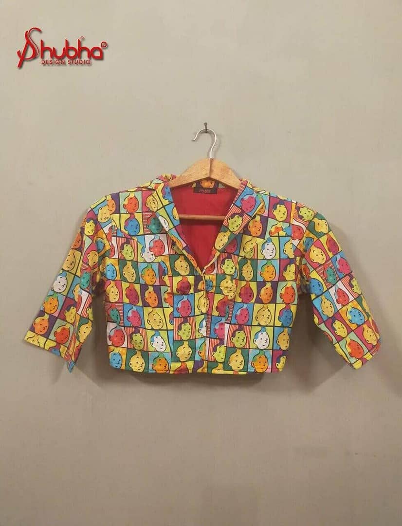 Tintin printed short jacket cum blouse